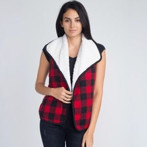 Buffalo Red Check Vest